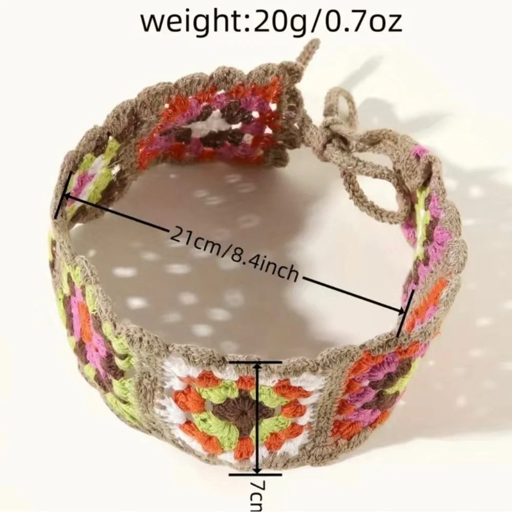 NIB Multicolored Crocheted Headband